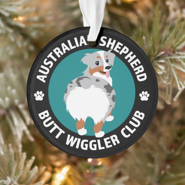Ornamento Clube de Wiggler do Bumbum Shepherd Australiano (B (Árvore)