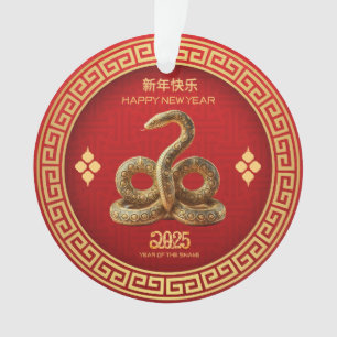 Ornamento Cobra Acrílico do Ano Novo Chinês 2025