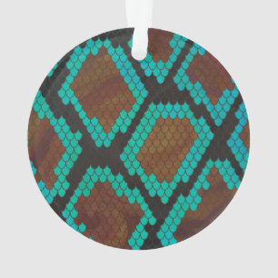 Ornamento Cobra Brown e Teal Impressão
