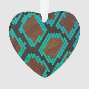 Ornamento Cobra Brown e Teal Impressão