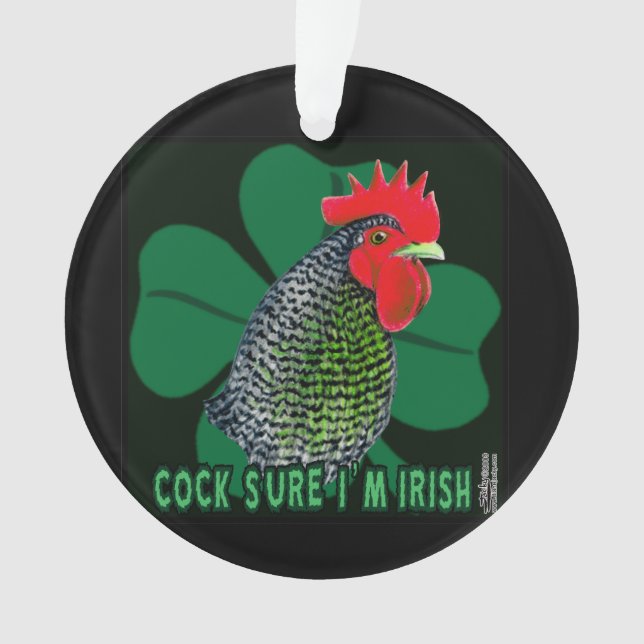 Ornamento Cocksure, sou irlandês! (Frente)
