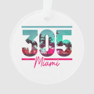 Ornamento Código de Área de Miami 305 - Prítico de Palmeiras