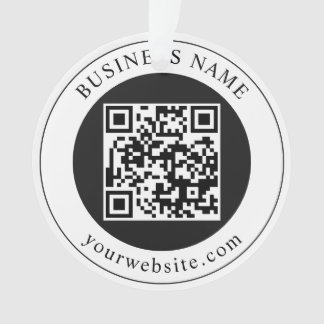 Ornamento Código QR com Nome da Empresa Editável