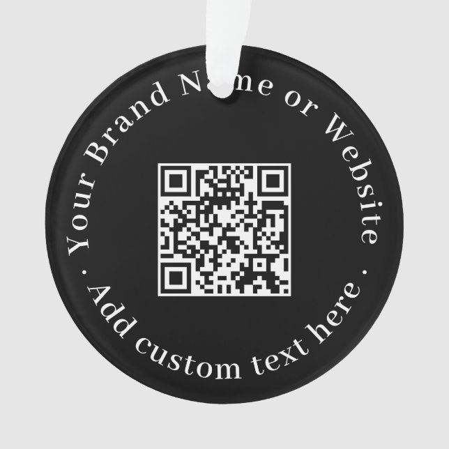 Ornamento Código QR Personalizado Design Moderno Promocional (Frente)