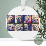 Ornamento Colagem de Fotos Personalizada com Fotos Quadradas<br><div class="desc">Use sua foto ou fotos favoritas para fazer um espetáculo divertido para compartilhar com amigos.</div>