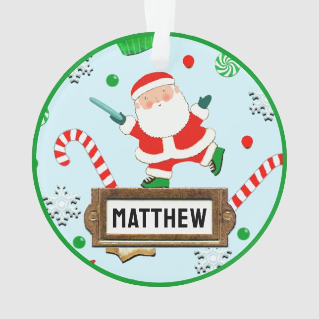 Ornamento Colecionável de Natal de Ultimate Frisbee (Verso)