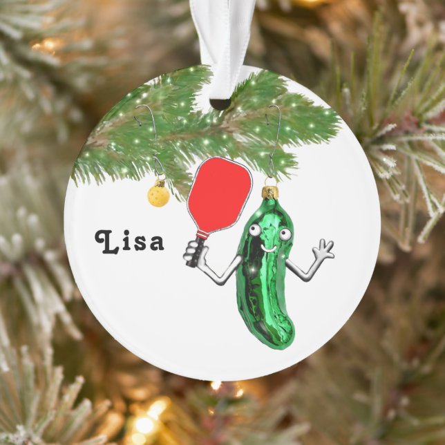 Ornamento Colecionável Personalizado de Pickleball (Árvore)