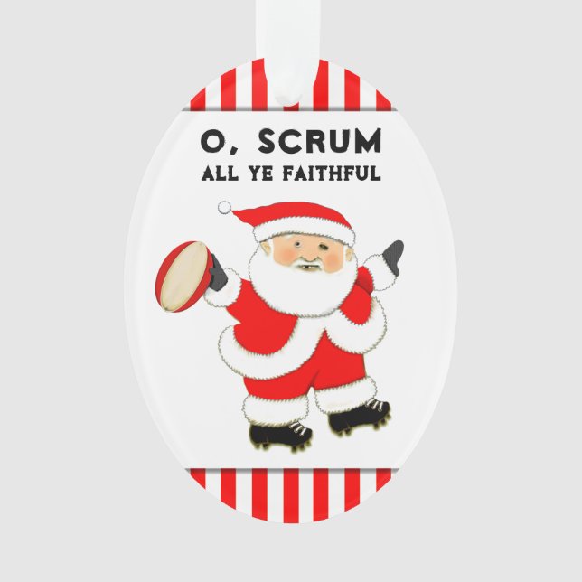 Ornamento Colecionável Personalizado de Rugby (Frente)