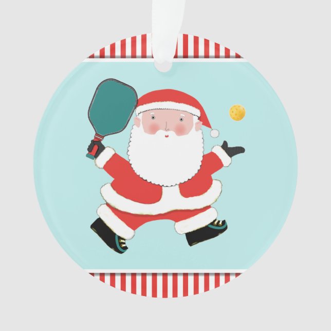 Ornamento Coletor de Natal de Pickleball (Frente)