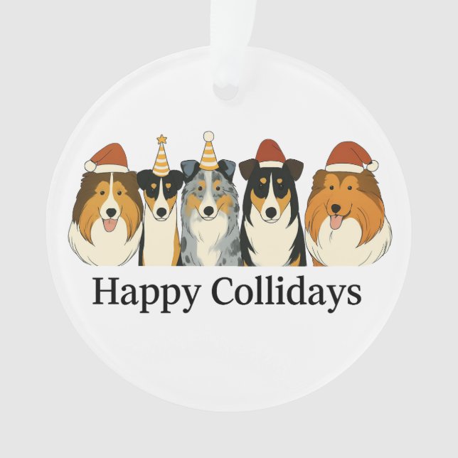 Ornamento Collie Christmas Ornament  (Frente)