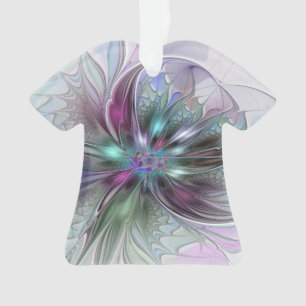 Ornamento Colorida Fantasy Abstrato Moderna Flor Fractal