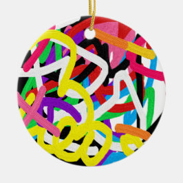 Ornamento Colorido do Grafite de Avryl Fleur