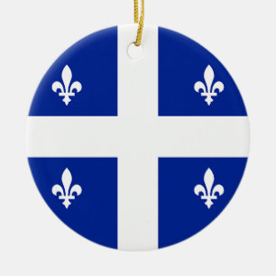 Ornamento com a bandeira de Quebeque, Canadá