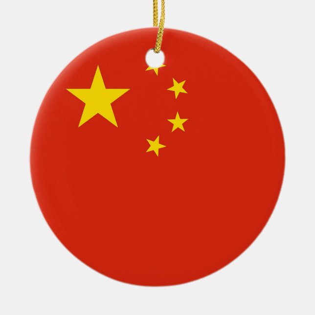 Ornamento com bandeira da China (Frente)