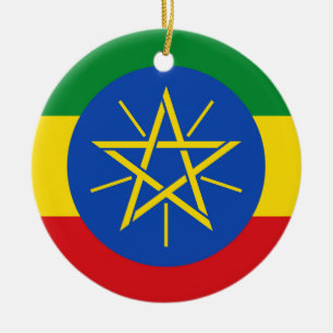 Ornamento com bandeira da Etiópia