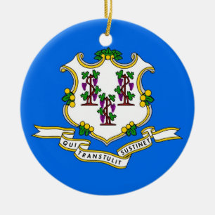 Ornamento com bandeira de Connecticut
