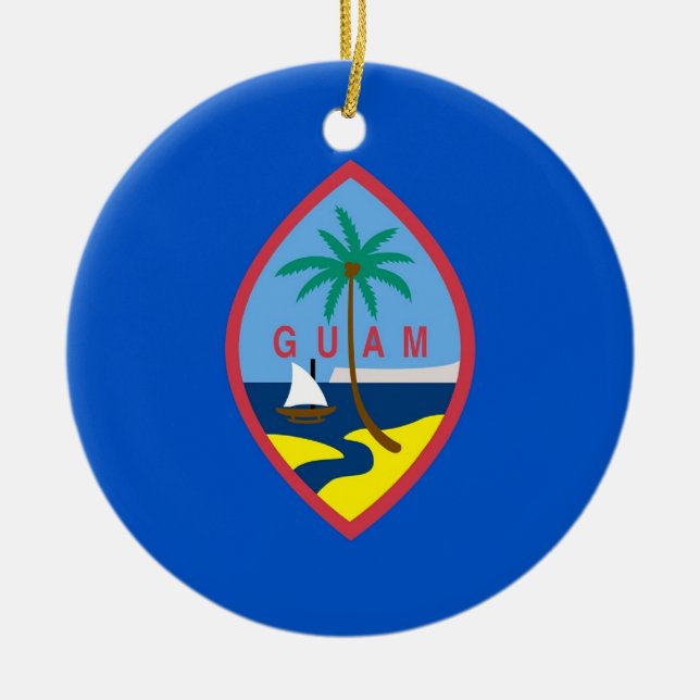 Ornamento com bandeira de Guam (Frente)