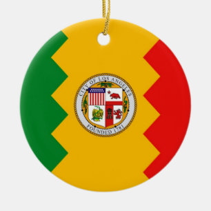 Ornamento com bandeira de Los Angeles, Califórnia