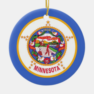 Ornamento com bandeira de Minnesota