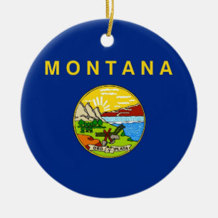 Ornamento com bandeira de Montana