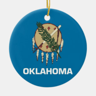 Ornamento com bandeira de Oklahoma