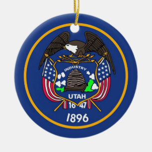 Ornamento com bandeira de Utah