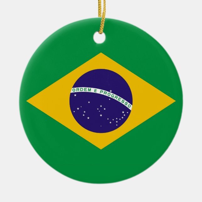Ornamento com bandeira do Brasil (Frente)