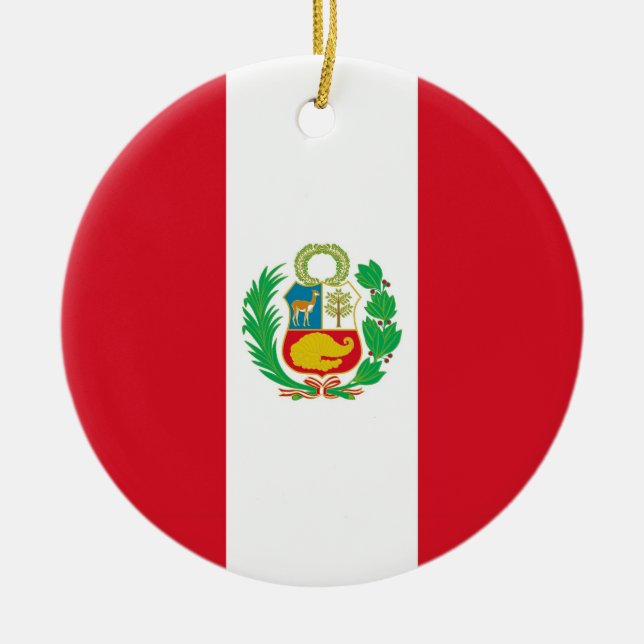 Ornamento com bandeira do Peru (Frente)
