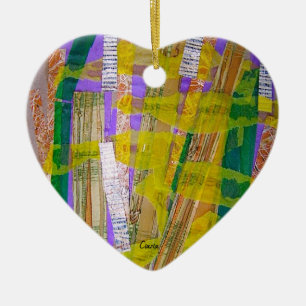 Ornamento com colagem química.