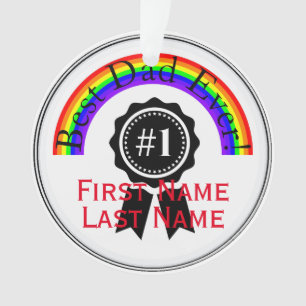 Ornamento com melhor Pai do Rainbow HAMbWG