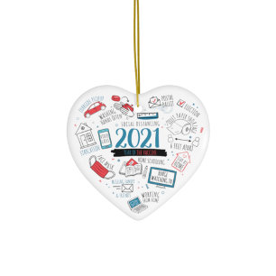 Ornamento Comemorativa do Ano da Vacina de Natal de 2021
