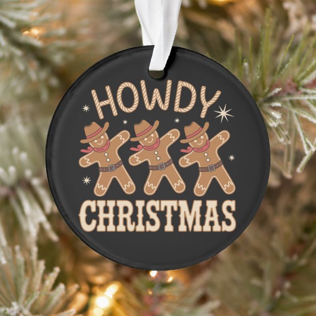 Ornamento Como está Natal Cowboy Gingerbread Ocidental Natal (Árvore)