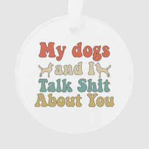 Ornamento Como pessoas trazem seus cachorros e você fala sob