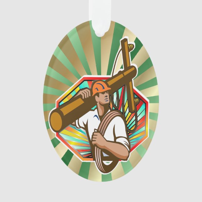 Ornamento Companhia Elétrica Lineman - Apreciação (Frente)