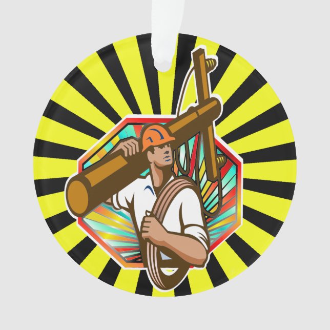 Ornamento Companhia Elétrica Lineman - Apreciação (Frente)