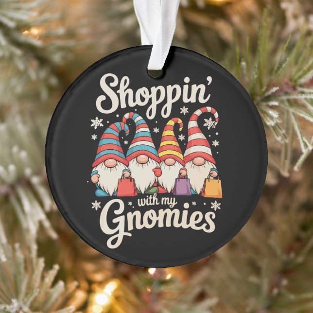 Ornamento Compras de Natal Com Meus Gnomos Gnome Xmas (Árvore)