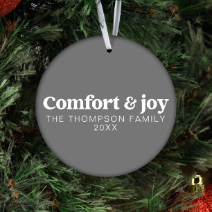 Ornamento Conforto e alegria Natal minimalista moderno