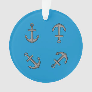 Ornamento Conjunto de Âncoras do Barco de Animação
