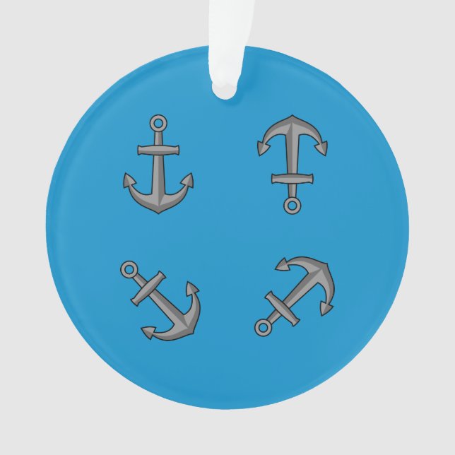 Ornamento Conjunto de Âncoras do Barco de Animação (Frente)