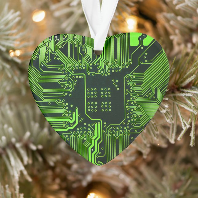 Ornamento Conselho de Circuito Eletrônico Verde de Nerd Extr (Árvore)
