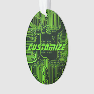 Ornamento Conselho de Circuito Eletrônico Verde PCB Personal