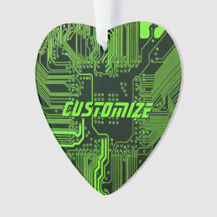 Ornamento Conselho de Circuito Eletrônico Verde PCB Personal