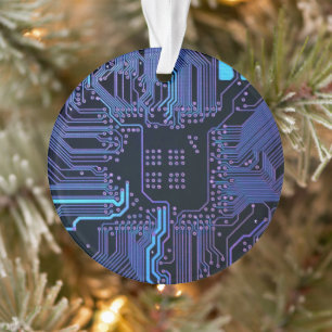 Ornamento Conselho Nerd de saída PCB Blue Electronic Circuit