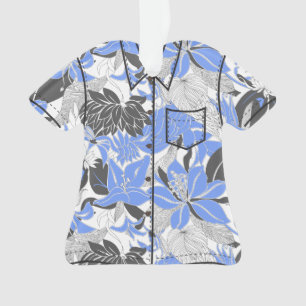 Ornamento Contour Hawaii Tropical Lily Protea Aloha Shirt
