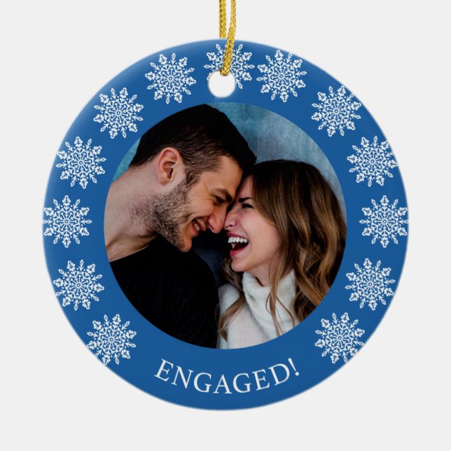 Ornamento contratado flocos de neve (Frente)