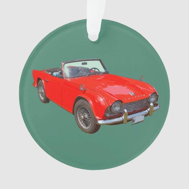 Ornamento Convertible vermelho SportsCar de Triumph Tr4 (Frente)