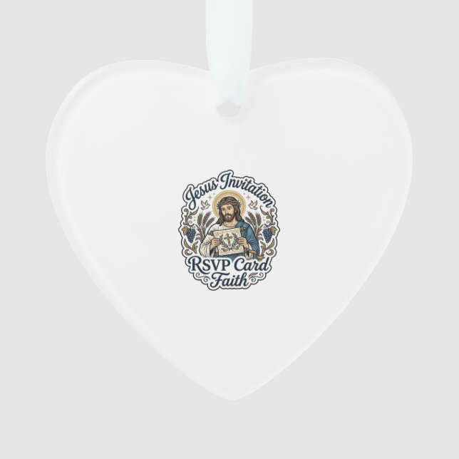 Ornamento Convite de Jesus Cartão de Resposta Fé Convite de  (Frente)
