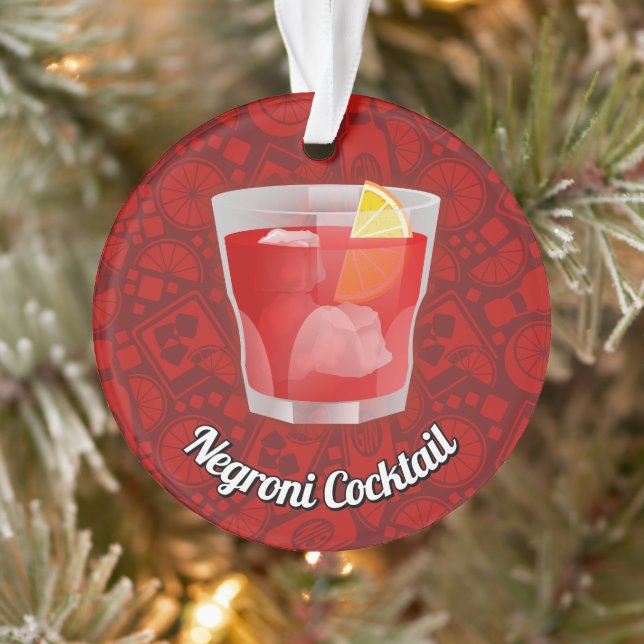 Ornamento Coquetel Negroni (Árvore)