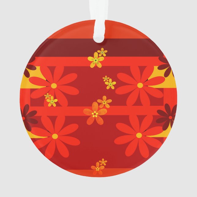 Ornamento Cor de laranja retrô na década de 70 (Verso)