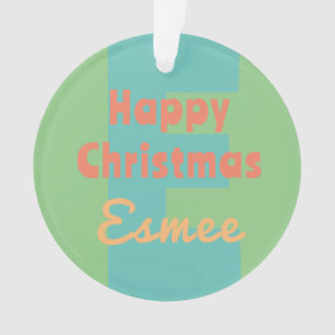 Ornamento cor-de-rosa da menta monográfica personalizada